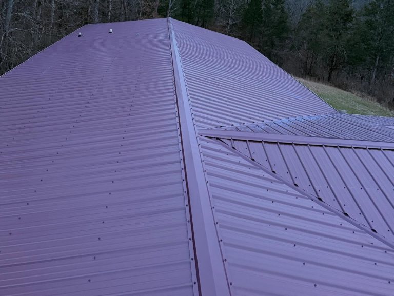 metallic red roof